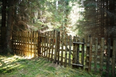 Brána do Žofínského pralesa, kam se ale nesmí.